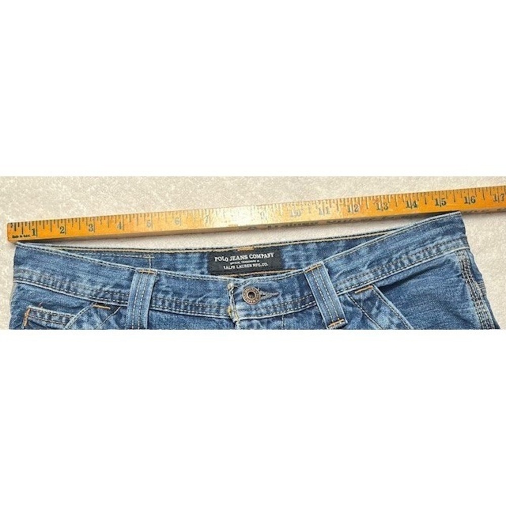 Vintage Mens SZ 32 Polo Ralph Lauren Carpenter Denim Shorts Y2k Baggy Jorts-1232 - Picture 7 of 8